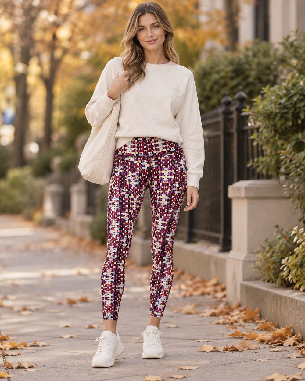 Free People FP Movement Ashford Lose Control Multicolor Print Leggings Sz Sm NWT